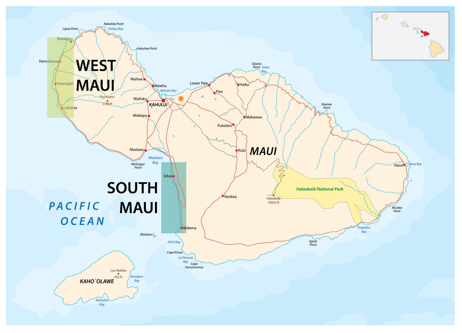 Detailed Map Of Maui